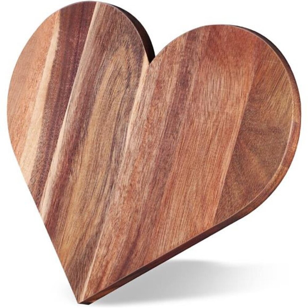 Heart Shaped Cutting Board Acacia Wood Bread